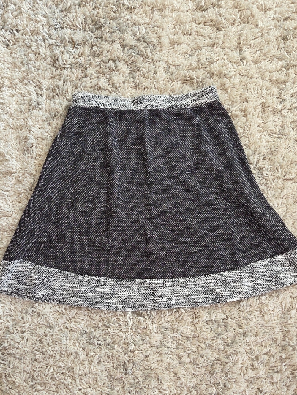 Joe Benbasset Black and White Knit Circle Skirt